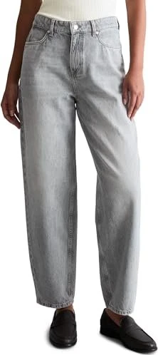 Marc O'Polo Stine Barrel Cropped aus rigid Denim Jeans light grey (Damen)