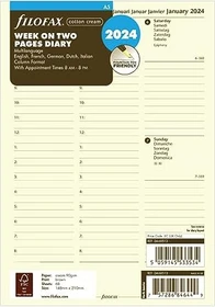 Filofax Kalender Ersatzeinlage 1 Woche/2 Seiten ML 2024, A5