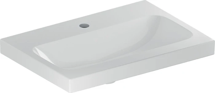 Geberit iCon Light Waschtisch verkürzte Ausladung 60cm, Hahnloch mittig, ohne Überlauf, weiß