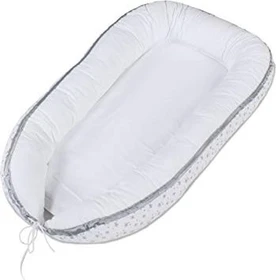 Babybay Kuschelnest weiß sterne perlgrau