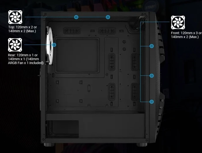 AeroCool Cronus, Glasfenster