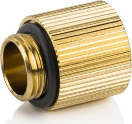 Bitspower Touchaqua Verlängerung G1/4" auf G1/4", 15mm, True Brass, 2er-Pack
