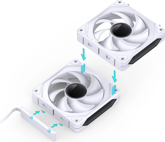 Jonsbo ZL-120W, weiß, 120mm, 3er-Pack