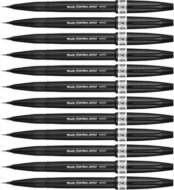 Pentel Brush Sign Pen Artist SESF30C grau, 12er-Pack