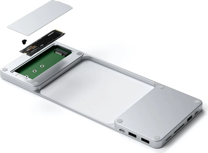 Satechi Slim Dock für 24" iMac 2021, Silver, USB-C 3.1 [Stecker]