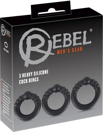 You2Toys Rebel Heavy Silikon/Stahl Penisring Set