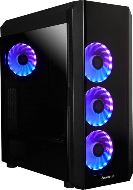 Chieftec Gamer GL-03B Scorpion 3 RGB, schwarz, USB-C, Glasfenster