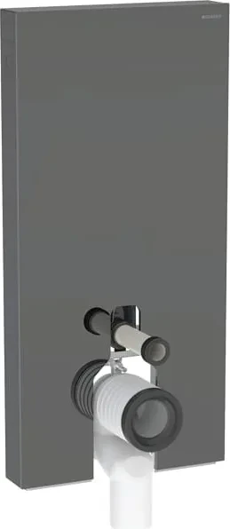 Geberit Monolith Plus Sanitärmodul für Stand-WC, 101cm, Glas lava/Aluminium schwarzchrom