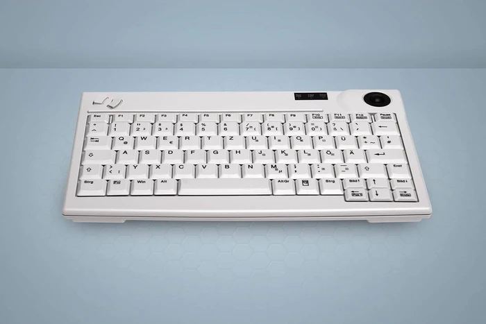Contour Design Active Key kompakte Tastatur mit Trackball, weiß, USB, US