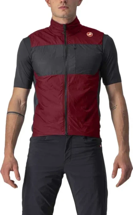 Castelli Unlimited Puffy Fahrradweste bordeaux/black (Herren)