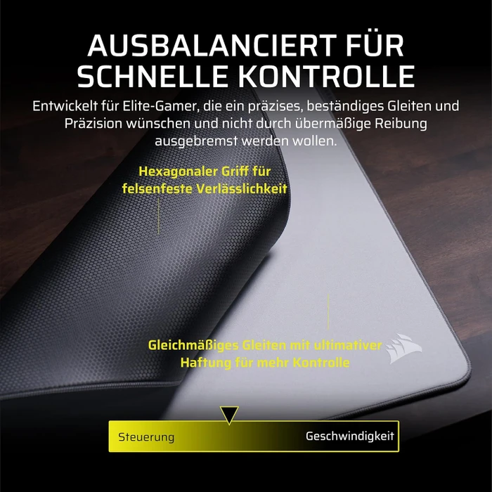 Corsair MM PRO Control Gaming Mouse Pad - Medium 320x300mm, grau