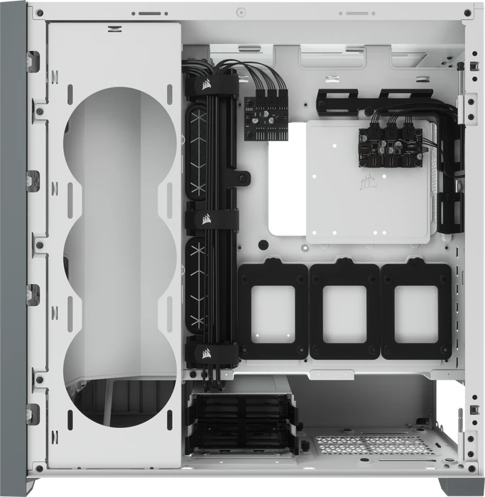 Corsair iCue 5000X RGB, weiß, Glasfenster