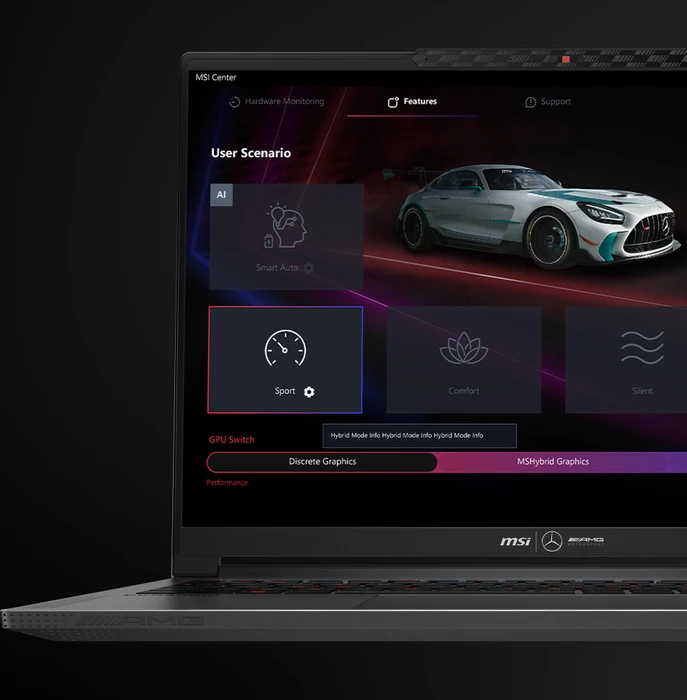 MSI Stealth 16 Mercedes-AMG Motorsport A13VG, Selenite Gray, Core i9-13900H, 32GB RAM, 2TB SSD, GeForce RTX 4070, DE