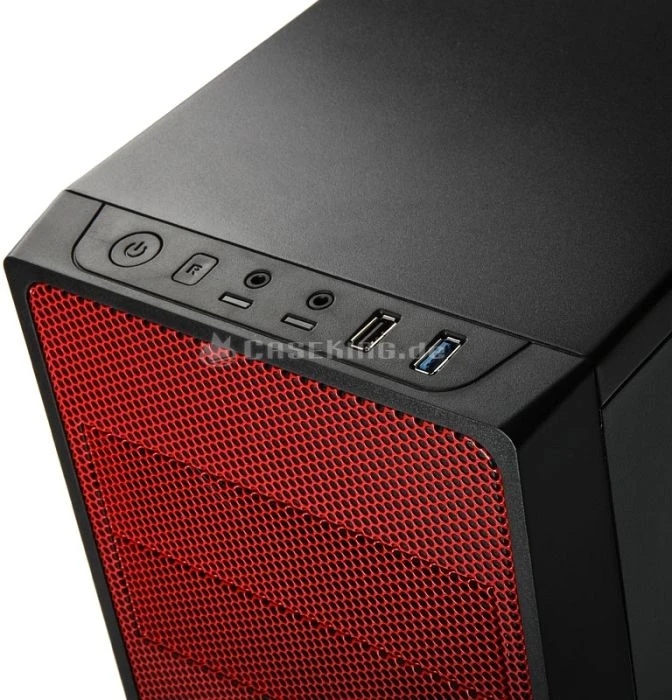 BitFenix Neos schwarz/rot, schallgedämmt