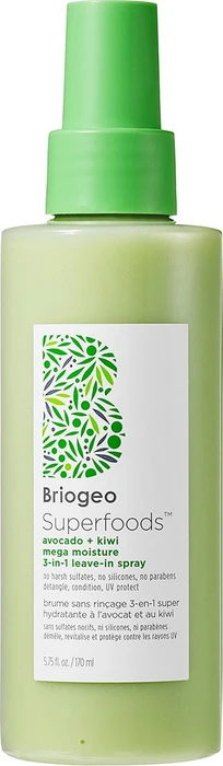 Briogeo Superfoods Avocado + Kiwi Mega Moisture 3-in-1 Leave-In Spray Conditioner, 170ml