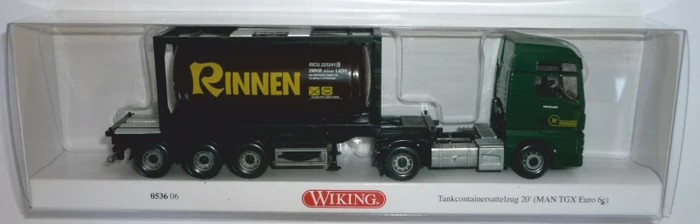 Wiking Tankcontainersattelzug 20' MAN TGX Euro 6c Rinnen