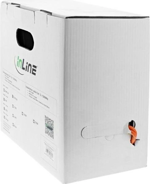 InLine Twisted-Pair Duplex Verlegekabel, Cat7a, S/FTP, ohne Stecker, 50m, orange (77050I) – Bild 4 von 4