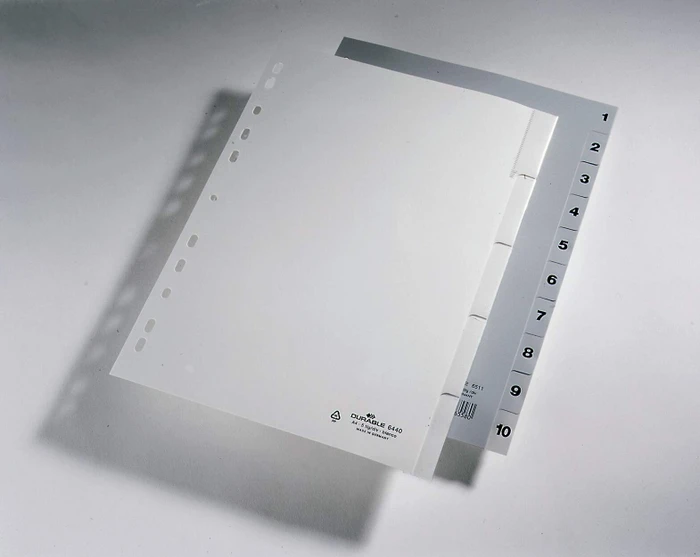 Durable Zahlenregister A4, grau, 10er Teilung (651110) – Bild 2 von 2