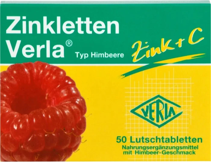 Zinkletten Verla Himbeere Lutschtabletten, 50 Stück