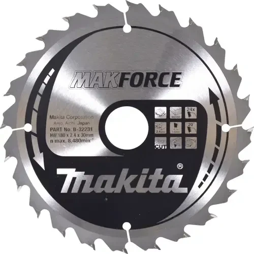 Makita MakForce Kreissägeblatt 24Z, 180x2.4x30mm, 1 Stück
