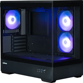 Zalman P30 Black, schwarz, Glasfenster