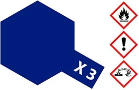 Tamiya Acrylic Paint X-3 royal blue, 23ml