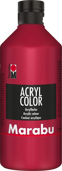 Marabu Acryl Color Acrylfarbe, karminrot, 500ml