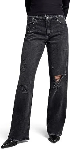 G-Star Judee Low Waist Loose Jeans worn in black smoke ripped (Damen)