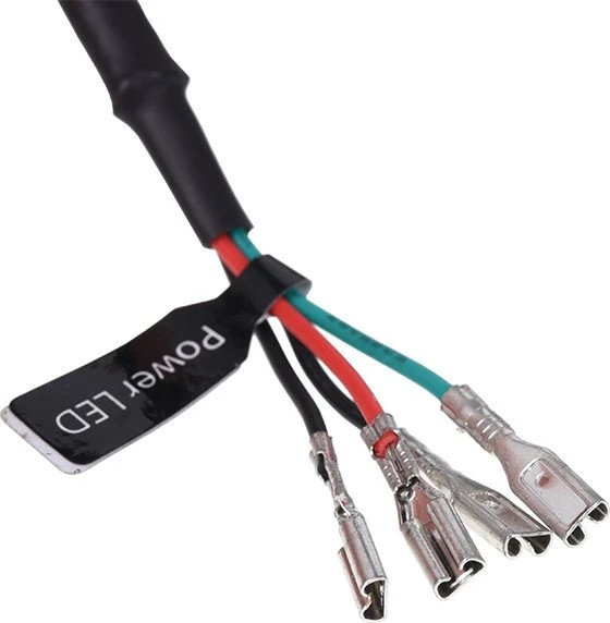 Alphacool Powerbutton, Taster schwarz, LED rot, Ein-/Ausschalter für PC, schwarz/rot
