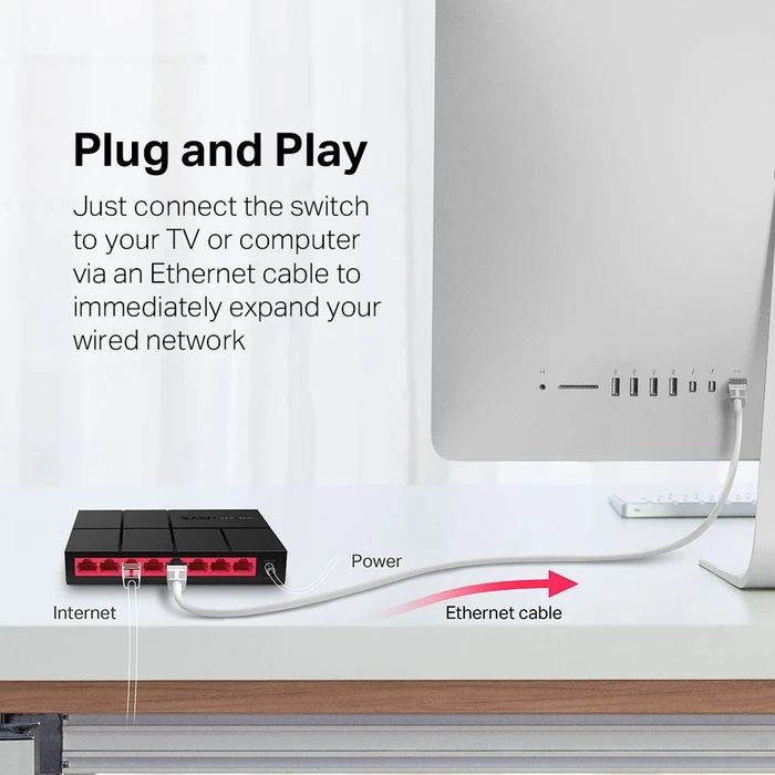 Mercusys Desktop Gigabit Switch, 8x RJ-45