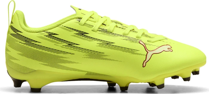 Puma Ultra 6 Play FG/AG yellow alert/puma black/glowing red/lime squeeze (Junior)