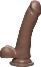 Doc Johnson The D Slim D Firmskyn 6" with Balls caramel