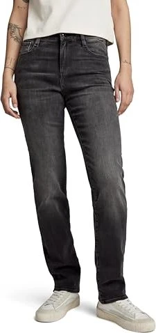 G-Star Strace Straight Jeans worn in black moon (Damen)