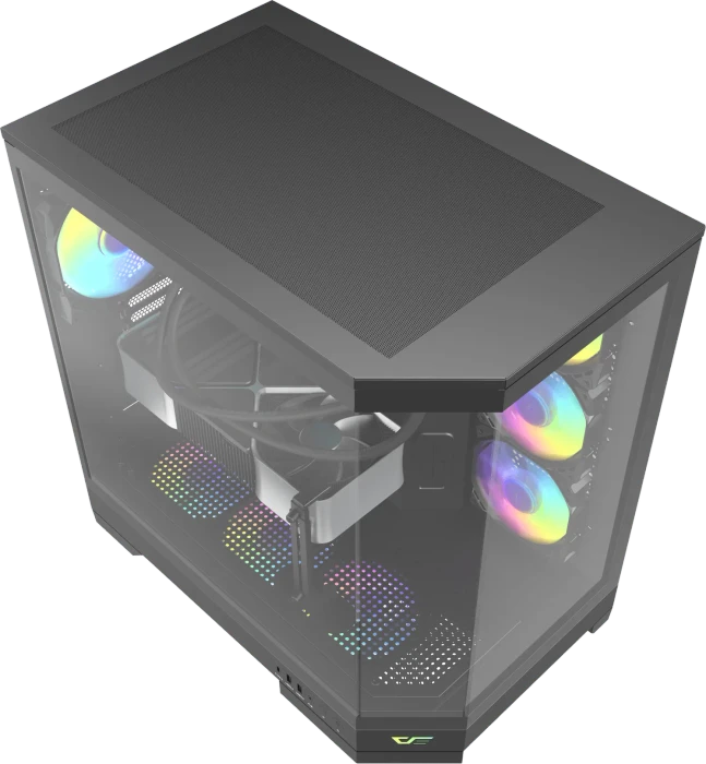 DarkFlash DQX90 Black, Glasfenster