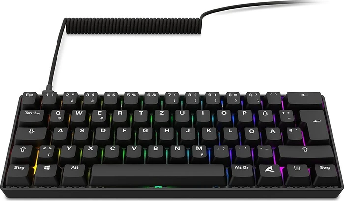 Sharkoon Skiller SGK50 S4 Gen2 PBT, Black, LEDs RGB, hot-swap, Gateron G Pro 3.0 YELLOW, USB, DE