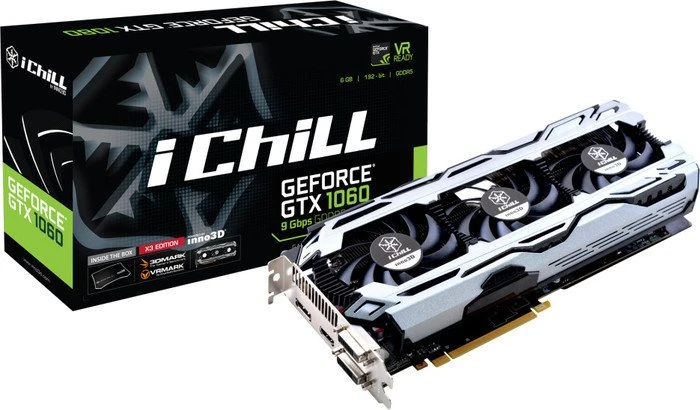 INNO3D GeForce GTX 1060 iCHILL X3 V2 9Gbps, 6GB GDDR5, 2x DVI, HDMI, DP