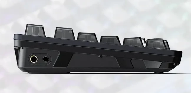 FiiO KB3 HiFi Tastatur mit integriertem Kopfhörerverstärker, schwarz/transluzent, Gateron G Pro 3.0 YELLOW, USB, US