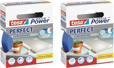 tesa Gewebeband, 19 mm x 2,75 m, blau