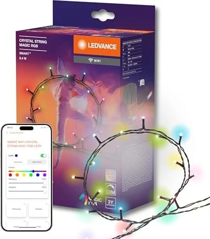 Ledvance Wifi SMART+Lichterkette Weihnachtsbeleuchtung Magic 8.4W 20m LED RGBW