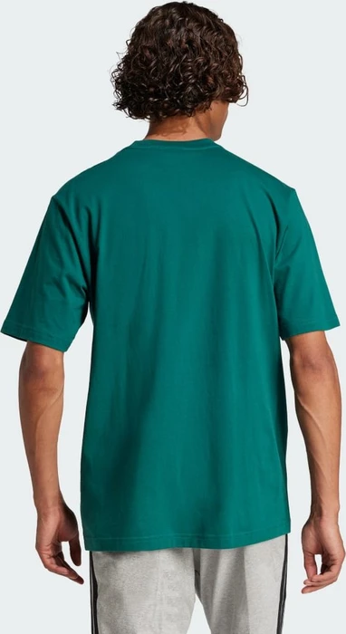 adidas Essentials Linear Single Jersey T-Shirt kurzarm collegiate green/black (Herren)