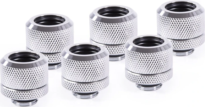 Alphacool Eiszapfen Rohranschluss G1/4" auf 14mm, chrome, 6er-Pack