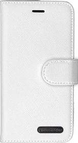 Peter Jäckel Commander Book Case Elite für Apple iPhone 12/12 Pro Cross White
