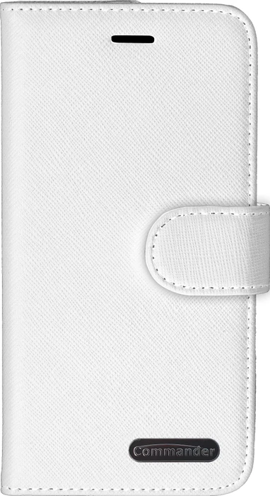 Peter Jäckel Commander Book Case Elite für Apple iPhone 12/12 Pro Cross White