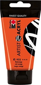 Marabu Artist Acryl Acrylfarbe, rotorange, 75ml