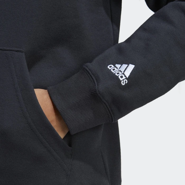 adidas Essentials Linear Hoodie schwarz/weiß (Damen)