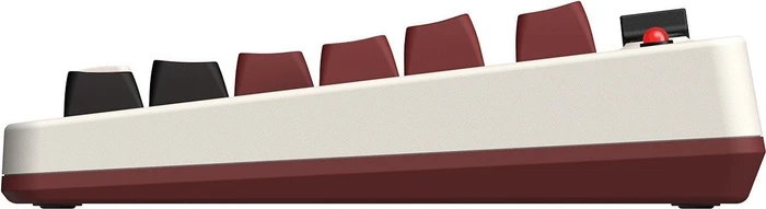 8BitDo Retro Mechanical Keyboard, Fami Edition, weiß/rot, Kailh Box V2 WHITE, USB/Bluetooth, US