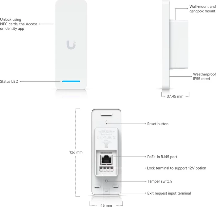 Ubiquiti Access Ultra weiß, RFID-Reader