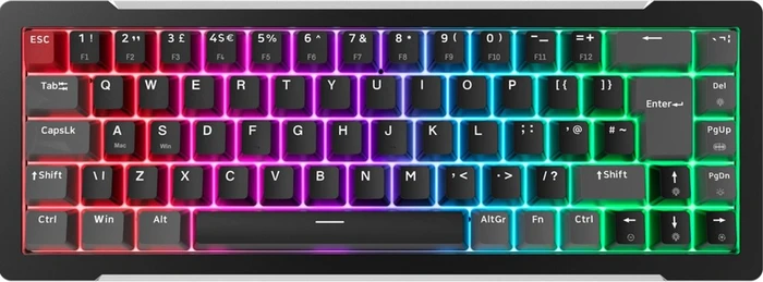 Raijintek MGA-68 Magnetic Switch Keyboard, schwarz, LEDs RGB, Hejin Magnetic Yellow, USB, DE