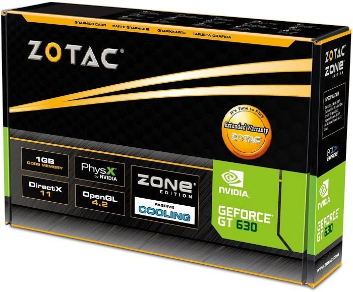 Zotac GeForce GT 630 Zone, 1GB DDR3, 2x DVI, Mini HDMI