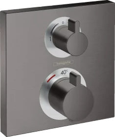 Hansgrohe Ecostat Square Thermostat Unterputz für 2 Verbraucher brushed black chrome